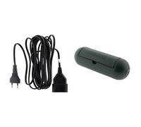 Zenitech - Coffret Rallonge Domestique 10 m 1380W 6A Noir + Boîtier de Protection IP54 pour Prolongateur de Jardin - Idéal pour Un Branchement Extérieur Sécurisé et Puissant