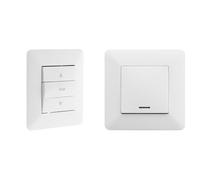 Zenitech - Commande Volet Roulant 2300W 10A - Installation Encastrable Prête à Poser - Moteur Compact et Support Clipsable + Interrupteur va et Vient + Voyant Artezo 10A - Blanc