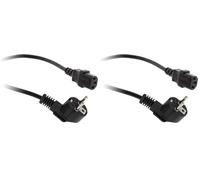 Zenitech - Cordon d'alimentation Ménager HO5VV-F 3G1 - Noir - Prise 2P+T 16A avec Fiche Femelle C13 - Puissance Max 2300W sous 230V - Classe I - 60° - 2m - Remplacement pour Appareils de Bureautique