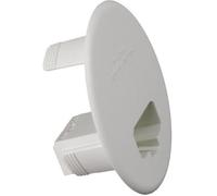 Zenitech - Couvercle DCL pour Boîte Applique Ø80 mm - Blanc - Prise DCL Intégrée 2 P+T 6A 250V - Installation Rapide et Sécurisée - Compatible Fiches et Douilles DCL - Pour Boîtes Maçonnerie et Placo