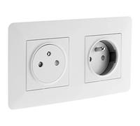 Double prise affleurante Artezo 2P+T + boîte - blanc - Zenitech