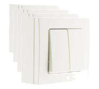 Zenitech - Double va et Vient 10A saillie Bel'Vue - Blanc (Lot de 4)
