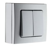 Zenitech - Double va et Vient 10A saillie Bel'Vue - Gris