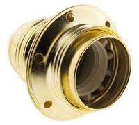 Zenitech - Douille E27 acier laitonné double bague + borne de terre G