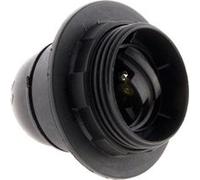 Zenitech Douille E27 thermoplastique avec bague - Noir