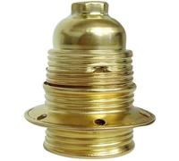 Douille E27 acier laitonné double bague + borne de terre - Zenitech