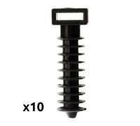 Lot de 10 embases Noires pour chevilles - Zenitech