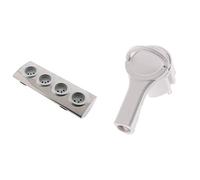 Zenitech Enexo - Blocs Cuisine - Bloc 4 Prises 16A à câbler & Fiche mâle 2P+T 16A Extra Plate Blanc