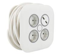 Zenitech Enrouleur 3 Prises Schuko + 2 USB - 7m