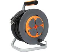 Enrouleur de chantier IP44 4 prises 16A 3G1,5mm² 25m - Orange - Zenitech