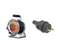 Zenitech-Enrouleur de chantier IP44-4 prises 16A - 3G2,5mm² - 25m - Zenitech & Prise electrique male - Fiche electrique - Prise male - Prise male 220 V - Fiche male - Fiche electrique male
