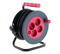 Zenitech Enrouleur Électrique 15m 3G1mm² 4 Prises 2300W Bleu