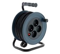 Zenitech Enrouleur Électrique 15m 3G1mm² 4 Prises 2300W Bleu