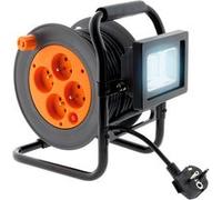 Zenitech - Enrouleur électrique 4 x 2P+T + projecteur LED 15m - Orange G
