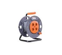 Zenitech Enrouleur Électrique à Câbler 4 Prises H05VV-F 3G1,5mm² 40m Noir | Coupe-Circuit Thermique, Poignée Ergonomique, Modèle à Câbler, 3000W Déroulé, 16A, Usage Ménager, Noir