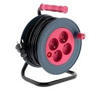 Zenitech - Enrouleur ménager 4x2P+T - 15m 3G1mm² - Rose