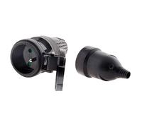 Zenitech - Fiche Caoutchouc Femelle 16A 2P+T IP44 avec Clapet de Protection et Sécurité Enfant + Fiche Femelle 16A 2P+T Type F - pour Raccordement de Câbles Électriques
