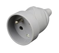 ZENITECH Fiche électrique femelle 16A 2P + T gris