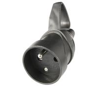 ZENITECH Fiche électrique femelle à anneau 16A 2P + T noir