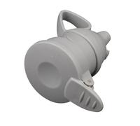 Fiche femelle à clapet 16A 2P+T - gris - Zenitech