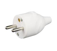 ZENITECH Fiche électrique mâle 16A 2P + T blanc