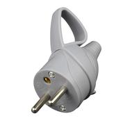 Fiche mâle anneau + ergot -16A 2P+T - gris - Zenitech