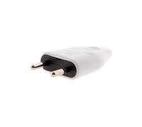 Zenitech Fiche électrique mâle 2 pôles 6A blanc