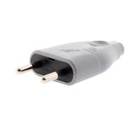 Zenitech Fiche mâle 2P 6A - Gris