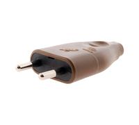 Zenitech Fiche mâle 2P 6A - Marron