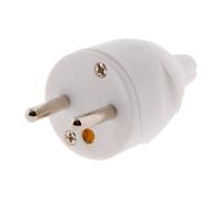 ZENITECH Fiche électrique mâle 16A 2P + T blanc