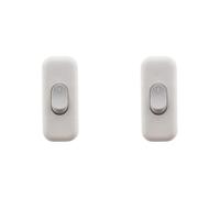 Zenitech Interrupteur 2A Unipolaire - Blanc (Lot de 2)