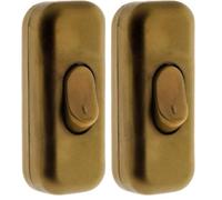 Zenitech Interrupteur 2A unipolaire - Or (Lot de 2)