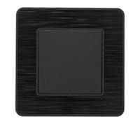 Zenitech - Interrupteur Complet va et Vient Simple 10A - métal Noir brossé - Kouro