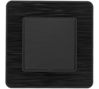 Zenitech - Interrupteur complet va et vient simple 10A - métal Noir brossé - Kouro (Lot de 5)