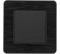 Zenitech – Interrupteur complet va-et-vient simple 10A – Kouro – métal noir brossé