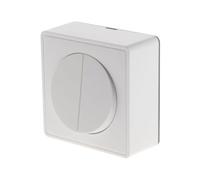 Interrupteur double va-et-vient - ZENITECH - 10A - En saillie - Vulco - Blanc