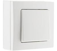 Zenitech - Interrupteur Va & Vient 10A - Appareillage Électrique sans Vis Apparente - Compatible Moulures Standards - Fixation Facile - Normes NF et CE - Blanc - Prêt à Poser