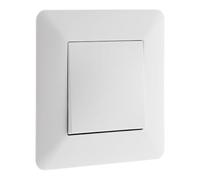 Zenitech - Interrupteur Va-et-Vient Encastré 10A 2300W - Design Moderne, Façade Réglable - Compatible Boîte d'Encastrement - Support Clipsable - Moteur Compact - Blanc - 85 x 85 x 30 mm