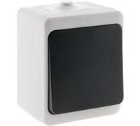 Zenitech Interrupteur va-et-Vient IP54 Noir | Commande électrique : interrupteur Va et Vient, IP54, noir ; fonction, calibre et mode de pose selon le modèle