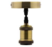 Zenitech - Kit de suspension luminaire métal avec cordon textile Cuivre
