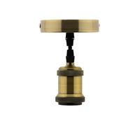 Zenitech - Kit de suspension luminaire métal avec cordon textile Cuivre