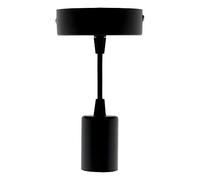 Zenitech - Kit de suspension luminaire métal avec cordon textile - Noir Noir G