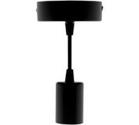 Zenitech - Kit de suspension luminaire métal avec cordon textile - Noir Noir G