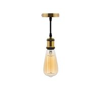 Zenitech - Kit suspension vintage avec câble textile et ampoule filament carbone Edison