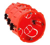Zenitech Lot 10 boîtes placo Ø65x40mm appareillage vis et Griffes - Rouge (Lot de 3)