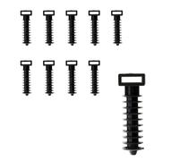 Zenitech Lot 10 embases noires pour chevilles | Lot de 10 embases noires pour chevilles