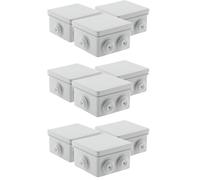 Zenitech-Lot 3 Boîtes étanche carrée 80x80x40 IP 55, Polystyrène, Gris (Lot de 3)