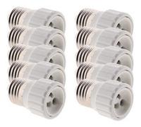 Zenitech - Lot de 10 adaptateurs de douille E27 vers GU10 à visser - Compatible LED - Blanc blanc G