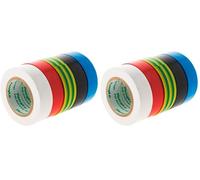 Zenitech Lot de 10 adhésifs 15mm x 10m 5 couleurs