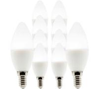 Zenitech - Lot de 10 ampoules LED Flamme 5W E14 400lm 6500K G